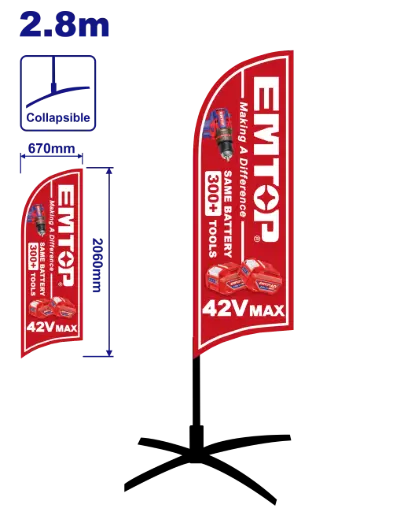 [EPMPFB04] BANNER PUBLICITARIO TIPO PLUMA 42V EMTOP