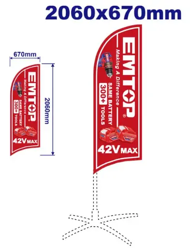 [EPMPFFB04] BANDERA PUBLICITARIO TIPO PLUMA 42V EMTOP